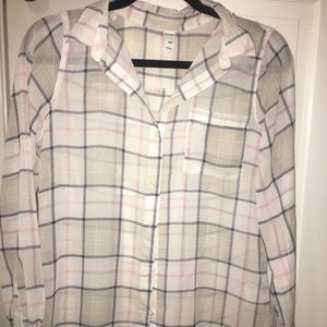 Old Navy flannel print blouse